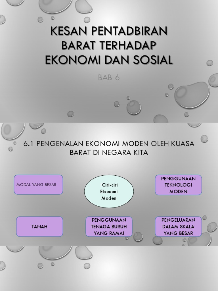 Kesan Pentadbiran Barat Terhadap Ekonomi Dan Sosial Englshgum