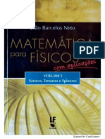 Matemática para Físicos Volume 1 João Barcelos Neto