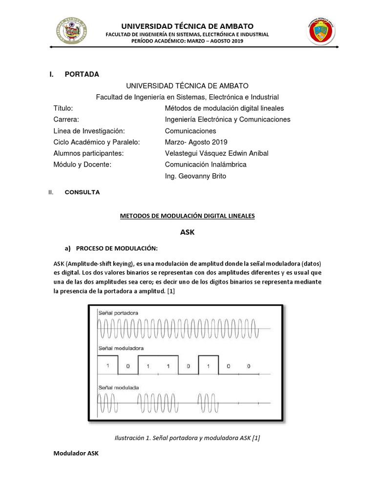 Velastegui Edwin Modulacion Digital | PDF | Ingeniería en ...