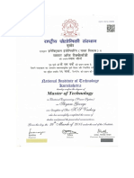 Degree Certificate Mtech
