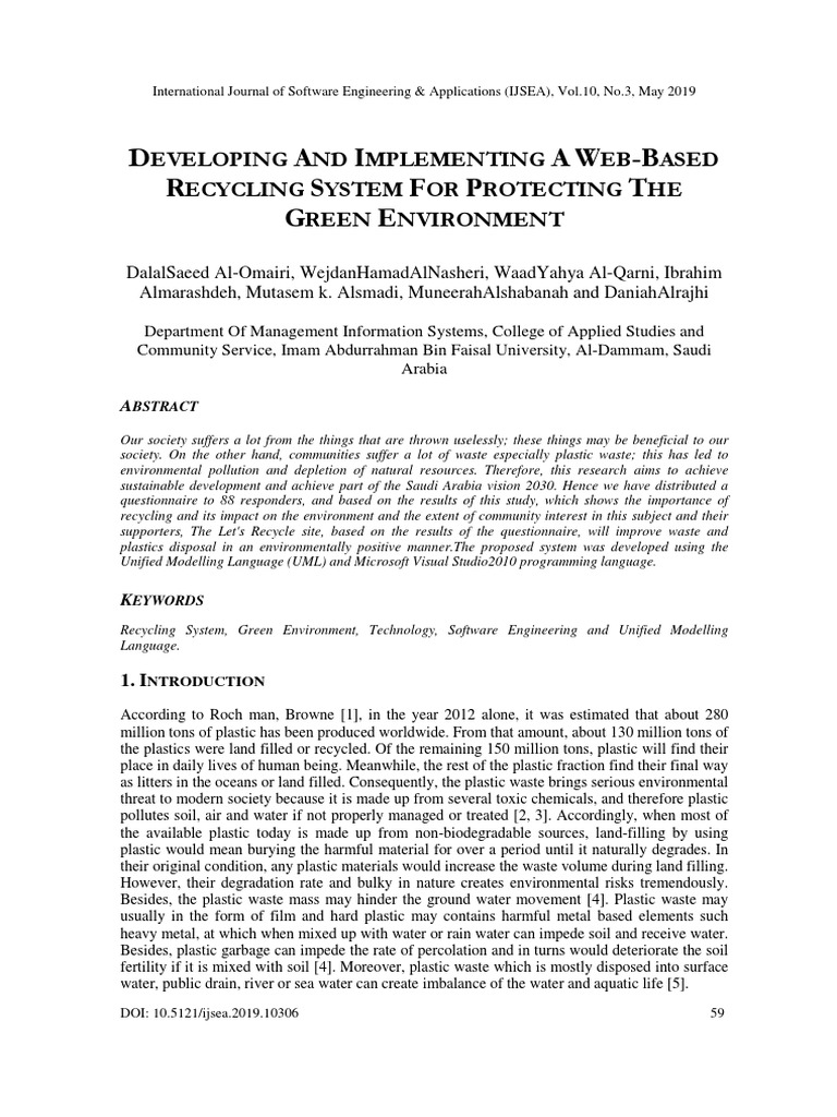 Web-Based Recycling System Development | PDF | Recycling | Use Case