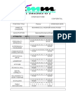 Interview Form Confidential: Attributes WTG % Rating Remarks by Interview