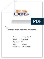 Topic: Introduction of Impact of Interest Rate On Stock Market