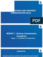 Business and Corporate Communication Skills - Module 1