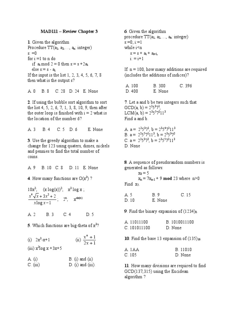 Computer Science Exam Prep | PDF | Algorithms | Computer Science