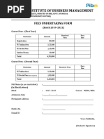 Fees Undertaking