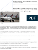 La Compagnie Aérienne Air France Alerte_ Des Sandwichs Contaminés Par La Listeria Ont Été Servis à Leurs Clients!