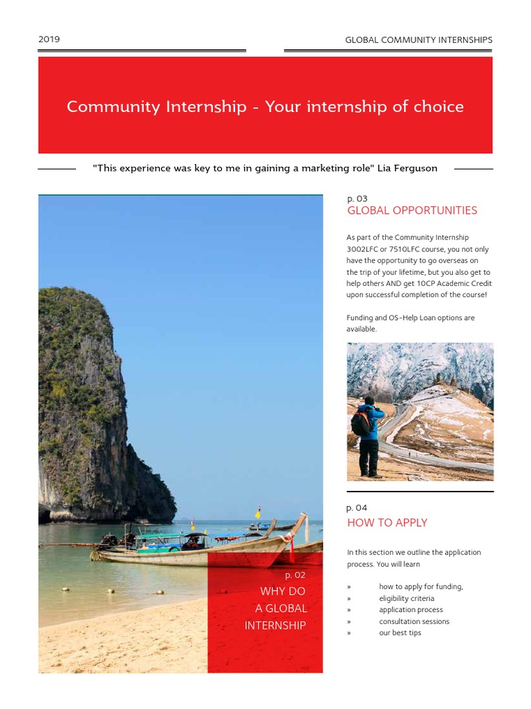 Community Internship - Your Internship of Choice: Global Opportunities ...