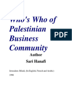 Who's Who of Palestinian Business Community in the Middle East