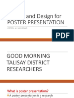 Format and Design For Poster Presentation