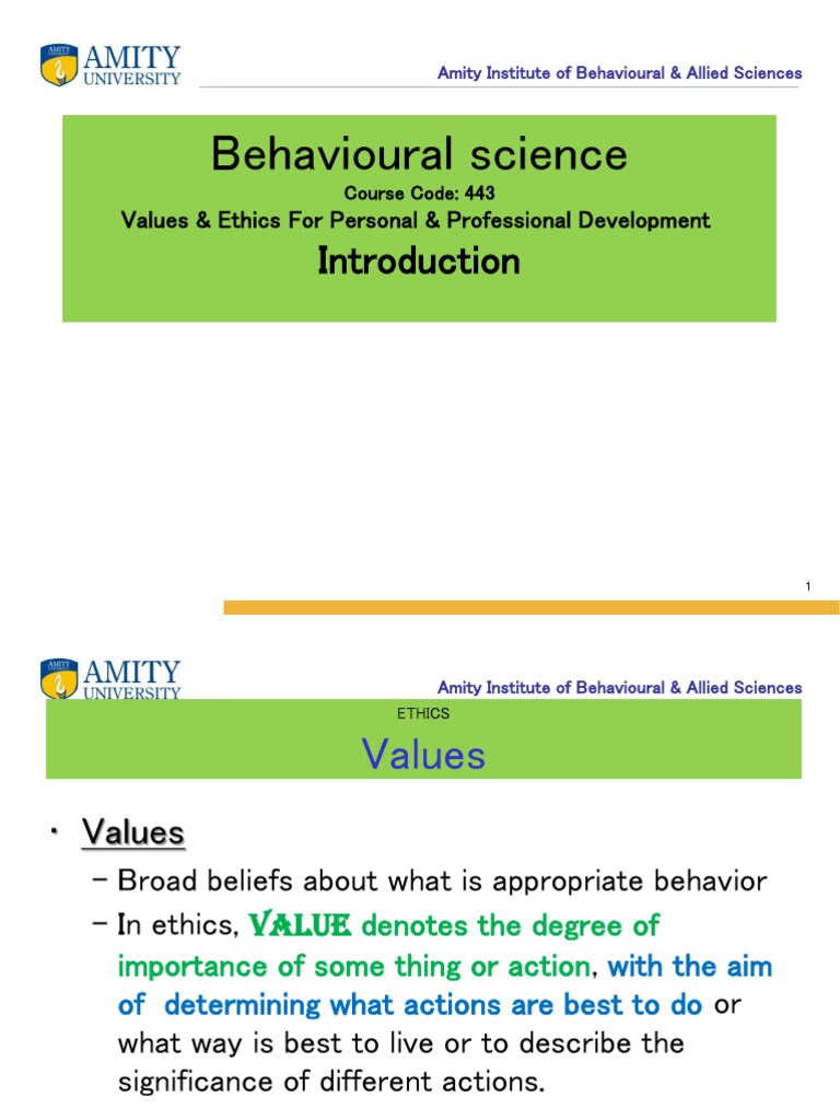 Values and Ethics in Personal Development | PDF | Value (Ethics) | Morality