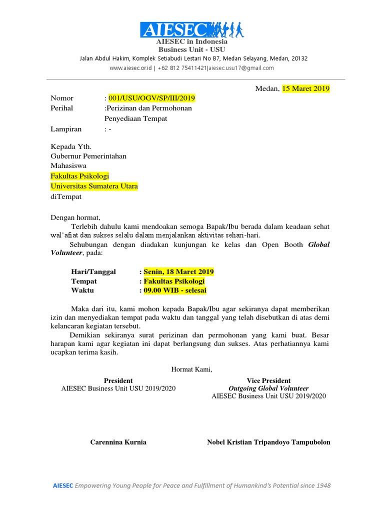 Contoh Fix Surat Izin Pema Sp