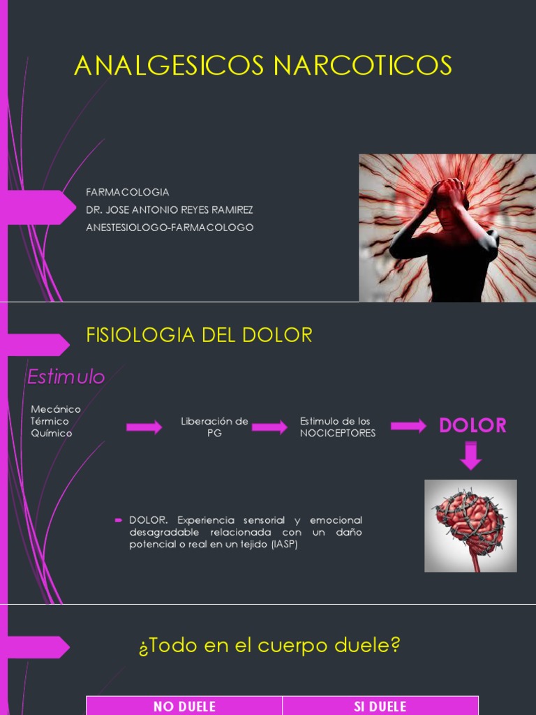 Analgésicos Narcóticos: Farmacología y Efectos | PDF | Naloxona | Fentanilo