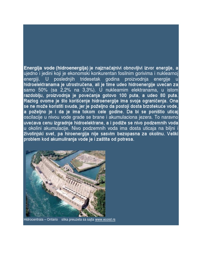 Energija Vode | PDF