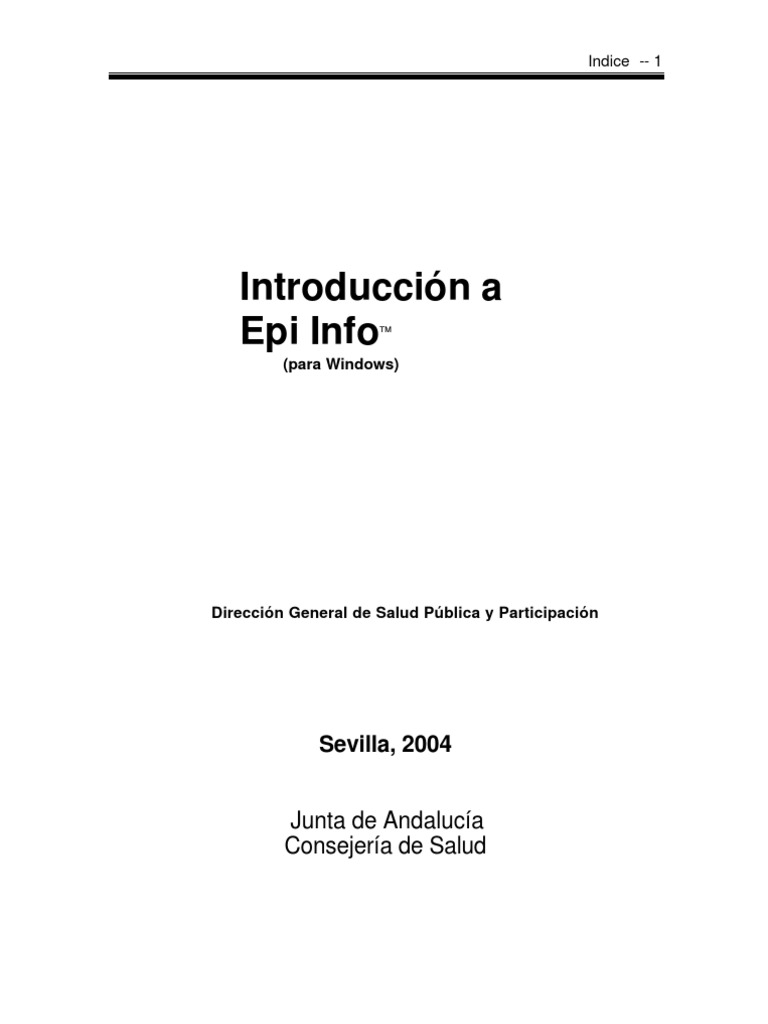 Manual de Epi Info | PDF | Microsoft Windows | Archivo de computadora