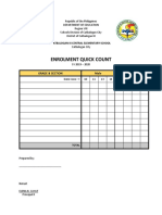 Enrolment Quick Count: Grade & Section Male Female