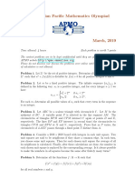 TITLE XXXI Asian Pacific Mathematics Olympiad Problems