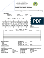 Dental Health Record Teaching and Non-Teaching Personnel: Index: DMFT