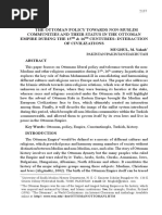 MUGHUL M. Yakub THE OTTOMAN POLICY TOWARDS NON MUSLIM COMMUNITIES AND THEIR STATUS IN THE OTTOMAN EMPIRE DURING THE 15TH 16TH CENTURIES INTERACTION OF CIVILIZATIONS PDF