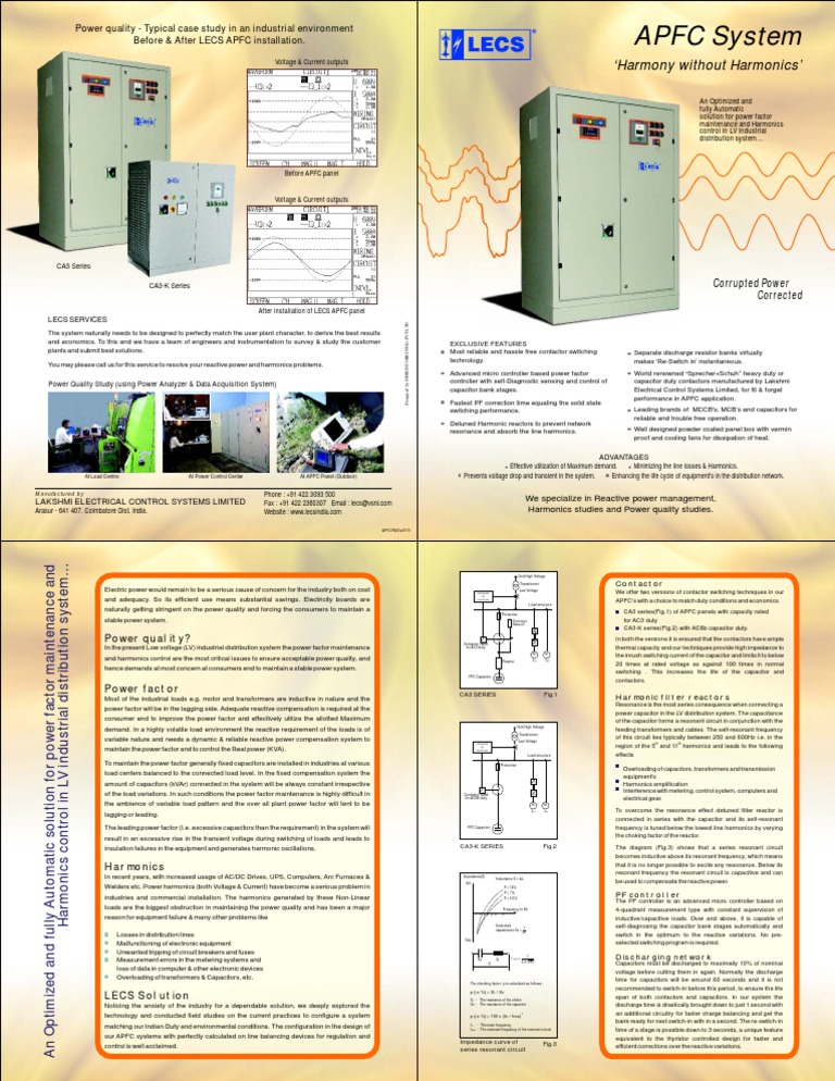 APFC Panel Design and Solutions Guide | PDF | Capacitor | Electric Power