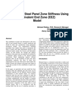 Evaluation of Steel Panel Zone Stiffness Using Equivalent End Zone (EEZ) Model - Final