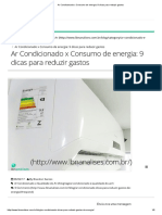 Ar Condicionado X Consumo de Energia