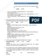 Permutation & Combination Exercise Solution PDF