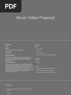 Music Video Proposal