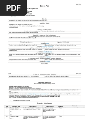 Lesson Plan - Writing