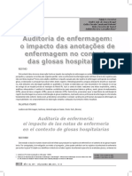 Auditoria de enfermagem: o impacto das anotações no contexto das glosas hospitalares