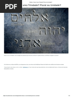 Elohim - Deus é Uma Trindade_ Plural Ou Unidade