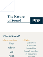 The Nature of sound