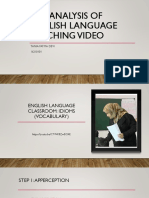 The Analysis of English Language Teaching Video: Tania Fatma Devi 16210101