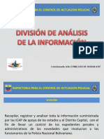 Exposicion de La División de Analisis para El Sabado 9-2-19