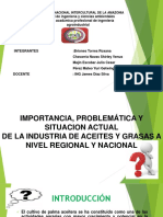 Importancia de la industria de aceites y grasas a nivel regional y nacional en la Amazonía peruana