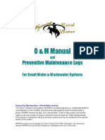 O&M Manual and Preventive Maintenance Logs for Small Water & Wastewater Systems