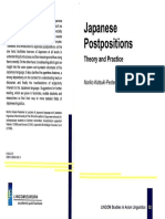 Japanese Postpositions: Theory and Practice - Noriko Katsuki-Pestemer