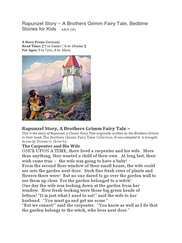 Rapunzel Stories To Grow By