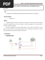 Simulation of Ask Modulation and Demodulation: 34055 - Advanced Communication Systems Practical