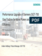 Performance Upgrade of Siemens SGT - 700 Gas Turbine For More Power and Higher Efficiency