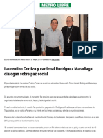Laurentino Cortizo y cardenal Rodríguez Maradiaga dialogan sobre paz social - Metro Libre