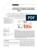 Nitrogen Removal Performance of Municipal Reverse Osmosis Concentrate With Low C - N Ratio by Membrane-Aerated Biofilm Reactor