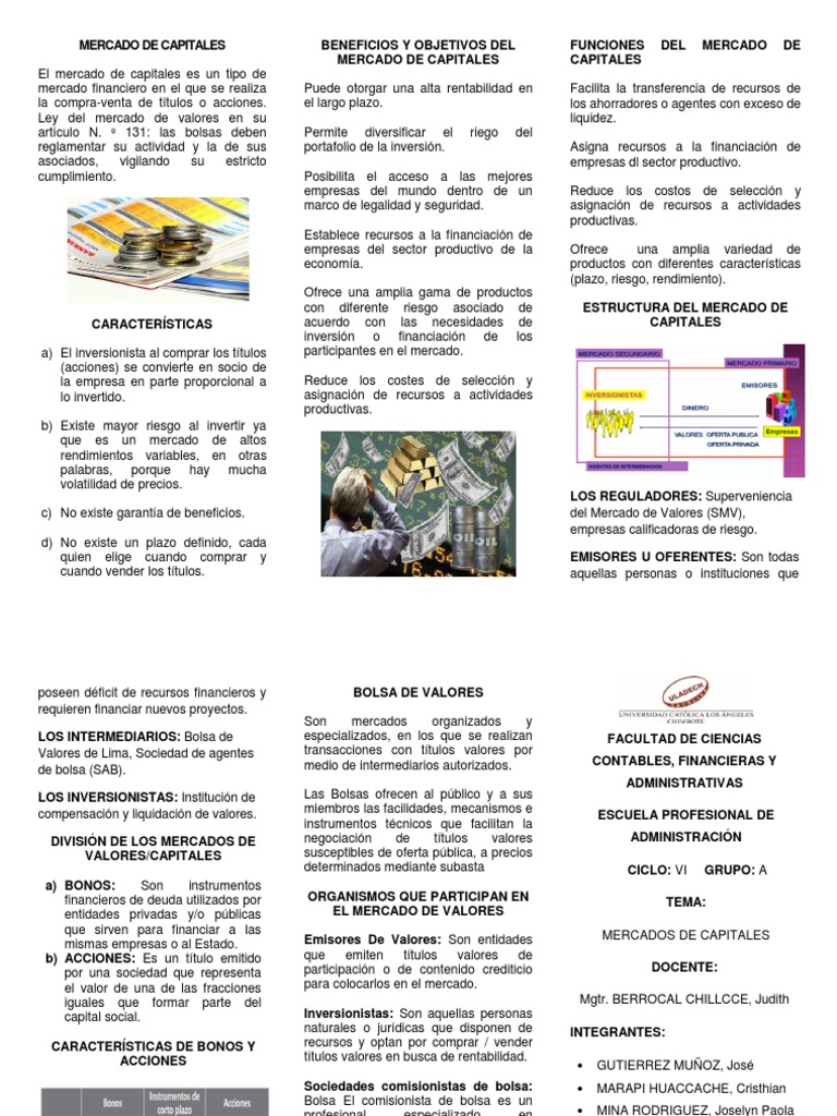 Características del Mercado de Capitales | PDF | Bolsa | Compartir ...