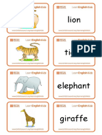 Flashcards Wild Animals Set 1 PDF