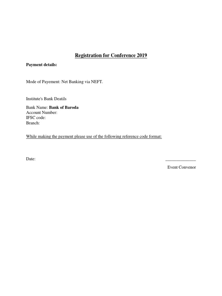 Conference 2019 Registration Payment Info | PDF | Finance & Money ...