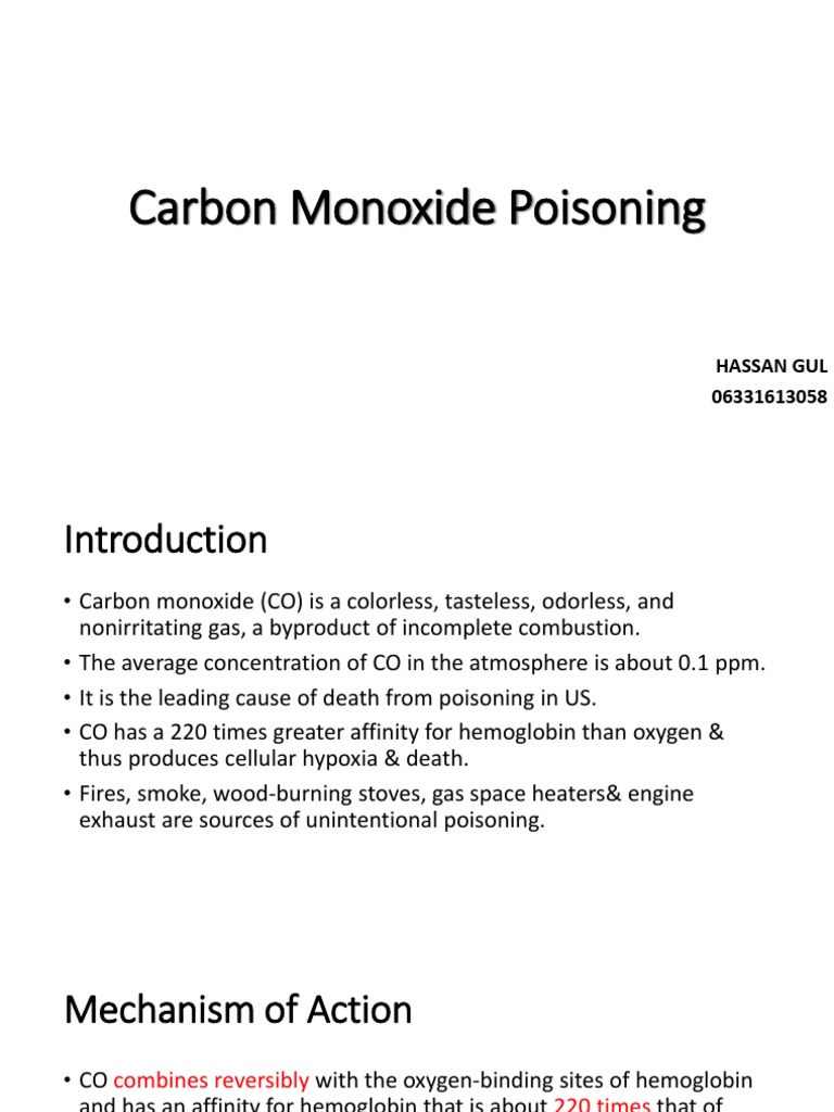 Understanding Carbon Monoxide Poisoning | PDF | Carbon Monoxide ...