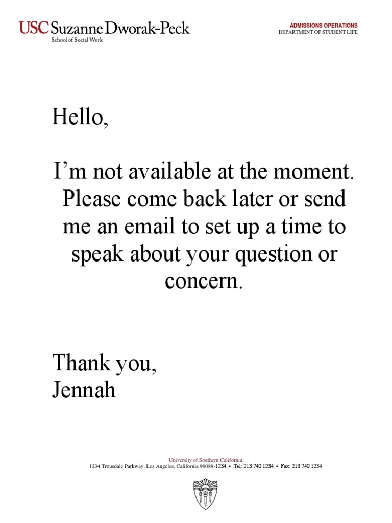 Hello, I'm Not Available at The Moment. Please Come Back Later or Send ...