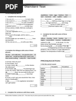 Unit 7 Standard Test: Vocabulary