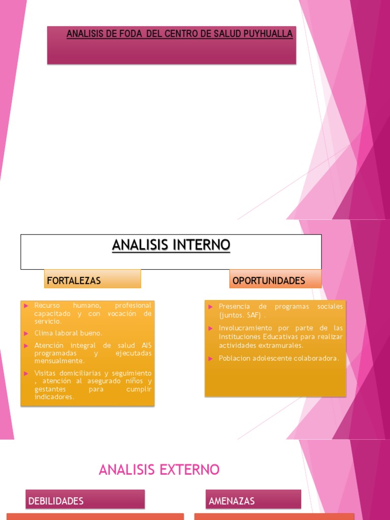 Análisis FODA del Centro de Salud Puyhualla | PDF | Ciencias sociales