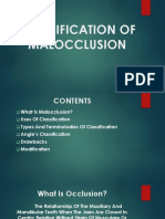 Classification of Malocclusion
